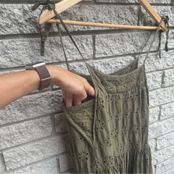 Lucky Brand Women's Eyelet Tiered Cami Dress Modal and Cotton Size Small - Picture 4 of 9